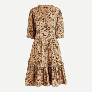 J.Crew Ruffleneck tiered popover dress